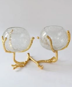 Inspire Me! Home Decor Large Gold Double Branch Vase