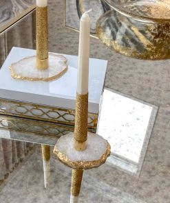 Inspire Me! Home Decor Agate Candle Holder