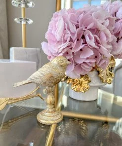 Inspire Me! Home Decor Gold Leaf Bird On Finial