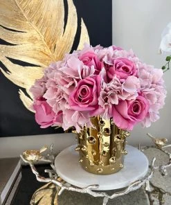 Inspire Me! Home Decor Studded Vase (2 Colors) Gold