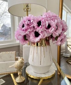 Inspire Me! Home Decor Round Marble Trivet With Gold Edge (2 Sizes)