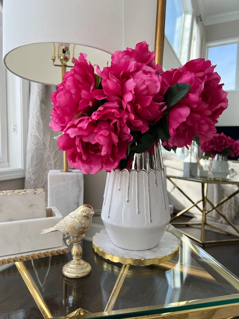 Inspire Me! Home Decor 23" Bright Pink Peony Stem 3 Inspire Me! Home Decor 23" Bright Pink Peony Stem