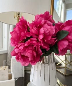 Inspire Me! Home Decor 23" Bright Pink Peony Stem 8 Inspire Me! Home Decor 23