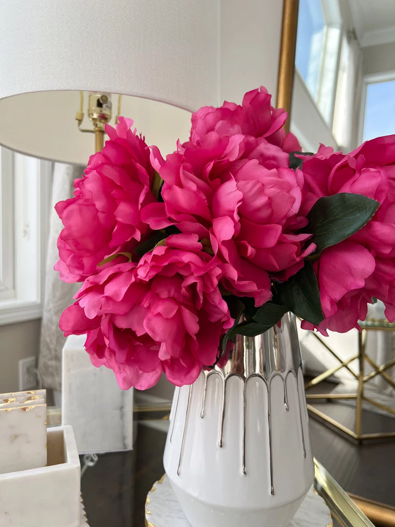 Inspire Me! Home Decor 23" Bright Pink Peony Stem 5 Inspire Me! Home Decor 23" Bright Pink Peony Stem