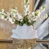 Inspire Me! Home Decor White And Gold Star Dimensional Vase