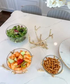 Inspire Me! Home Decor Bowls With Gold Branch Design (3 Sizes) 13 Inspire Me! Home Decor Bowls With Gold Branch Design (3 Sizes)