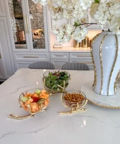 Inspire Me! Home Decor Bowls With Gold Branch Design (3 Sizes) 14 Inspire Me! Home Decor Bowls With Gold Branch Design (3 Sizes)