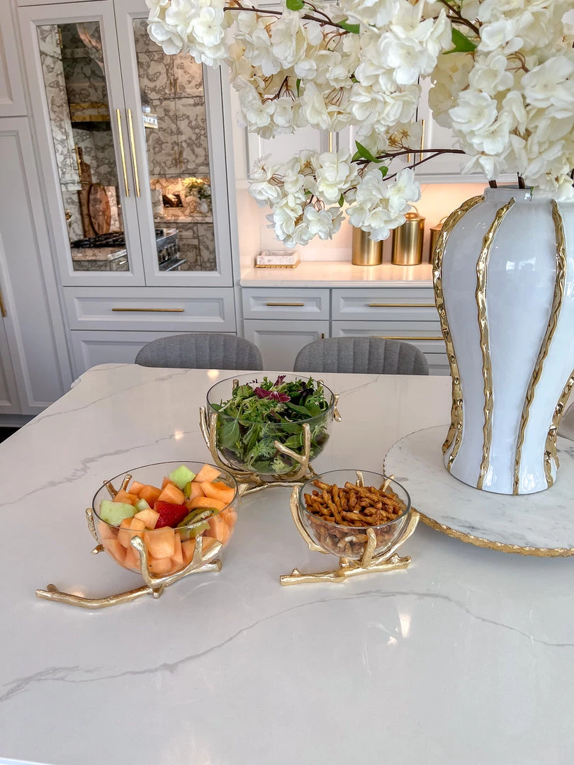 Inspire Me! Home Decor Bowls With Gold Branch Design (3 Sizes) 7 Inspire Me! Home Decor Bowls With Gold Branch Design (3 Sizes)