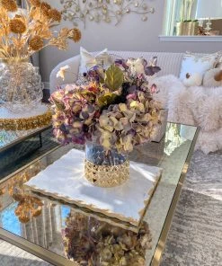 Inspire Me! Home Decor Rustic Dried Purple Hydrangea Bundle