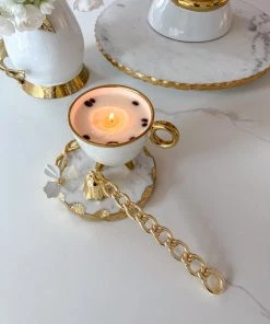 Inspire Me! Home Decor Gold Snuffer With Chain Links Design