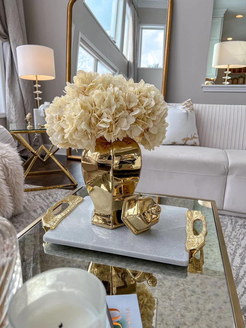 Inspire Me! Home Decor Gold Hexagon Ginger Jar (2 Sizes) 5 Inspire Me! Home Decor Gold Hexagon Ginger Jar (2 Sizes)