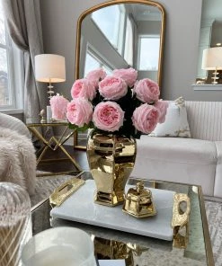 Inspire Me! Home Decor Gold Hexagon Ginger Jar (2 Sizes) 13 Inspire Me! Home Decor Gold Hexagon Ginger Jar (2 Sizes)