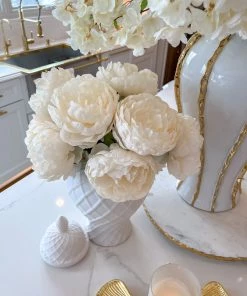 Inspire Me! Home Decor 24.5" Cream Peony Stem