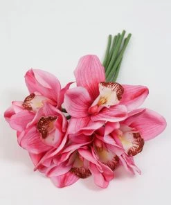 Inspire Me! Home Decor Real Touch Cymbidium Bundle (2 Colors)