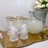 Inspire Me! Home Decor Set Of 4 Glasses With Gold Rim