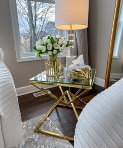 Inspire Me! Home Decor Real Touch White Open Tulip Bundle