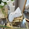 Inspire Me! Home Decor White & Gold Tissue Box Cover