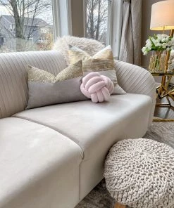 Inspire Me! Home Decor Soft Pink Velvet Knot Pillow (3 Sizes) Pillows