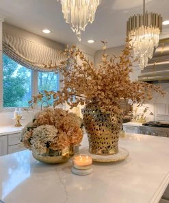 Inspire Me! Home Decor Gold Leaf Pattern Ginger Jar (2 Sizes) 10 Inspire Me! Home Decor Gold Leaf Pattern Ginger Jar (2 Sizes)