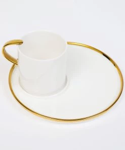 Inspire Me! Home Decor Cappuccino Cup With Round Tray (2 Colors)