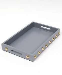 Inspire Me! Home Decor Studded Decorative Wood Trays (4 Colors)