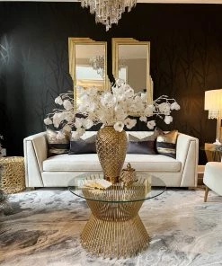 Inspire Me! Home Decor Gold Ginger Jar Lattice Design (2 Sizes)