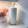 Inspire Me! Home Decor Gold Leaf Paper Towel Holder With Marble Base
