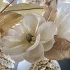 Inspire Me! Home Decor White Sparkle Magnolia Stem