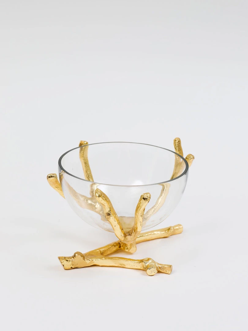 Inspire Me! Home Decor Bowls With Gold Branch Design (3 Sizes) 8 Inspire Me! Home Decor Bowls With Gold Branch Design (3 Sizes)