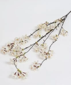 Inspire Me! Home Decor Floral Stems 58" White Cascading Cherry Blossom Stem