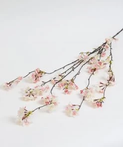 Inspire Me! Home Decor Floral Stems 58" Pink And White Cascading Cherry Blossom Stem