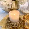Inspire Me! Home Decor Gold Beaded Candle Wreath
