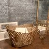 Inspire Me! Home Decor Gold Basket With Handles