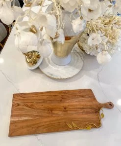 Inspire Me! Home Decor Large Wood Charcuterie Board Leaf Design (2 Styles)