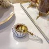 Inspire Me! Home Decor Gold & White Round Detailed Spoon Rest/Tea Light Holder 2 Inspire Me! Home Decor Gold & White Round Detailed Spoon Rest/Tea Light Holder