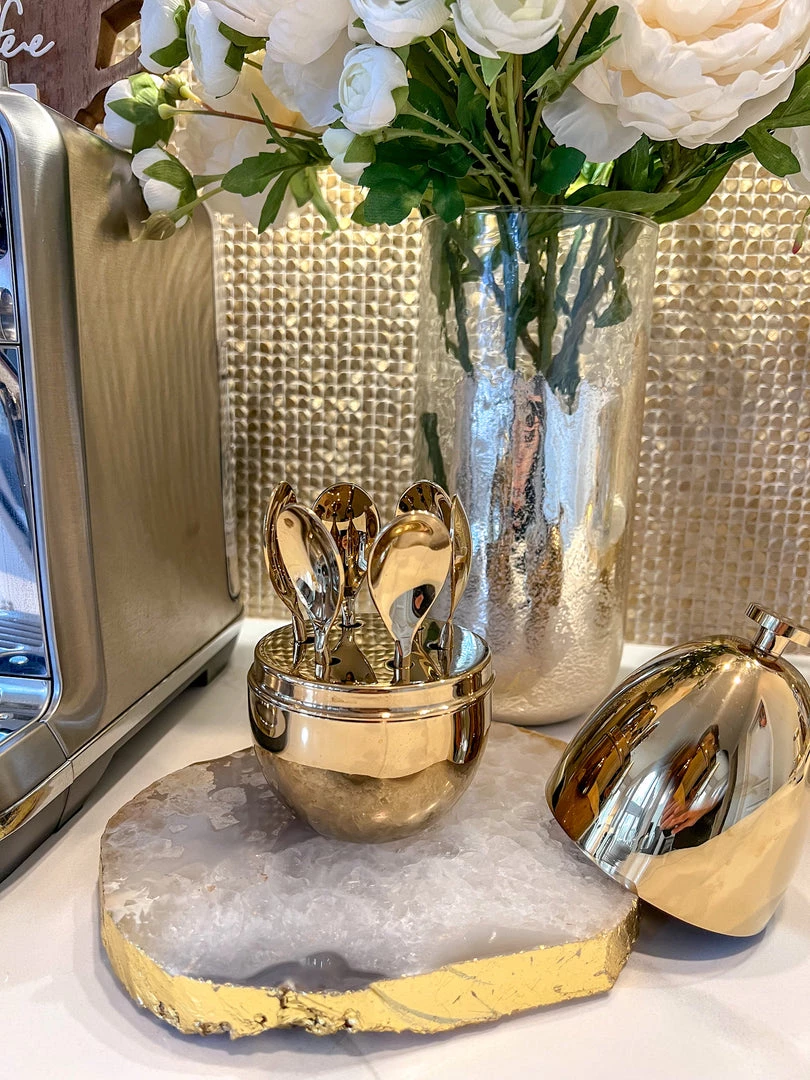 Inspire Me! Home Decor Gold Egg Shaped Utensil Holder (2 Styles) 13 Inspire Me! Home Decor Gold Egg Shaped Utensil Holder (2 Styles)