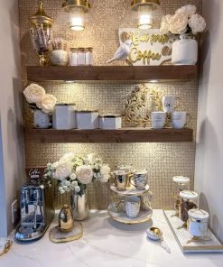 Inspire Me! Home Decor Gold Heart Wreath