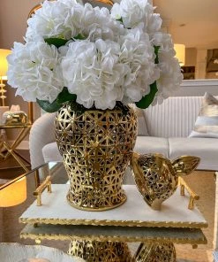 Inspire Me! Home Decor 23.5" Real Touch White Hydrangea