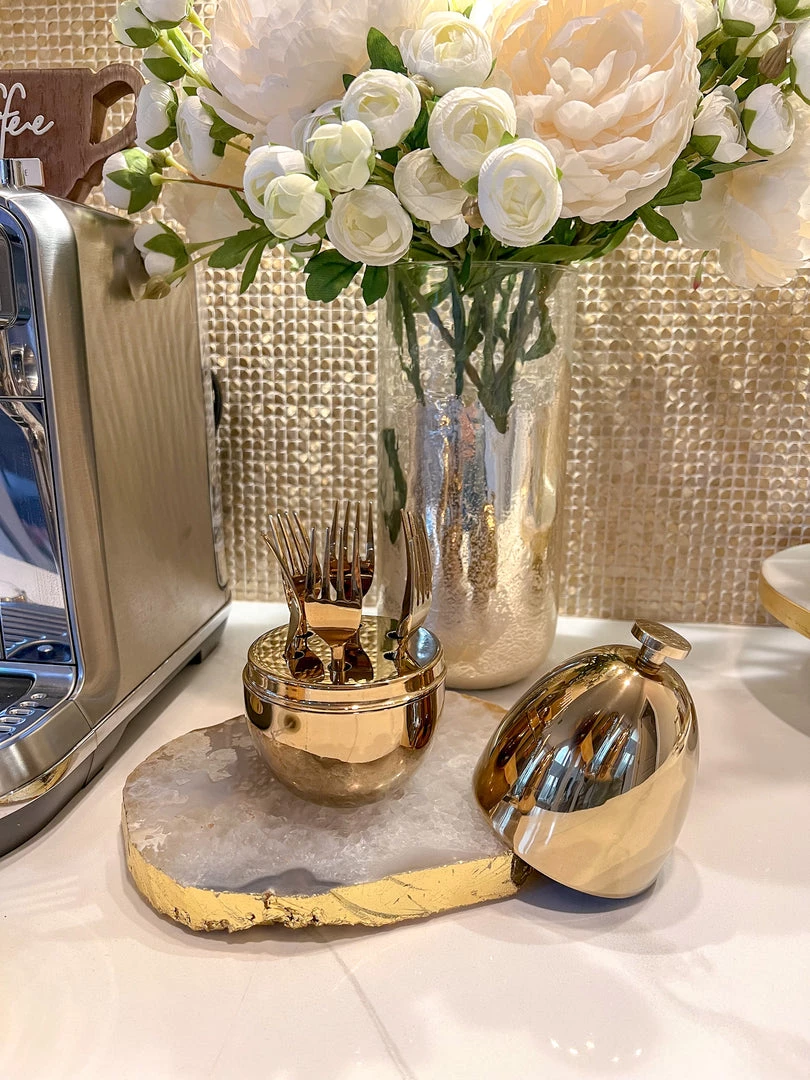 Inspire Me! Home Decor Gold Egg Shaped Utensil Holder (2 Styles) 15 Inspire Me! Home Decor Gold Egg Shaped Utensil Holder (2 Styles)