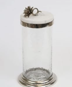 Inspire Me! Home Decor Gold Or Silver Canisters With Floral Lotus Lid (2 Colors) 30 Inspire Me! Home Decor Gold Or Silver Canisters With Floral Lotus Lid (2 Colors)