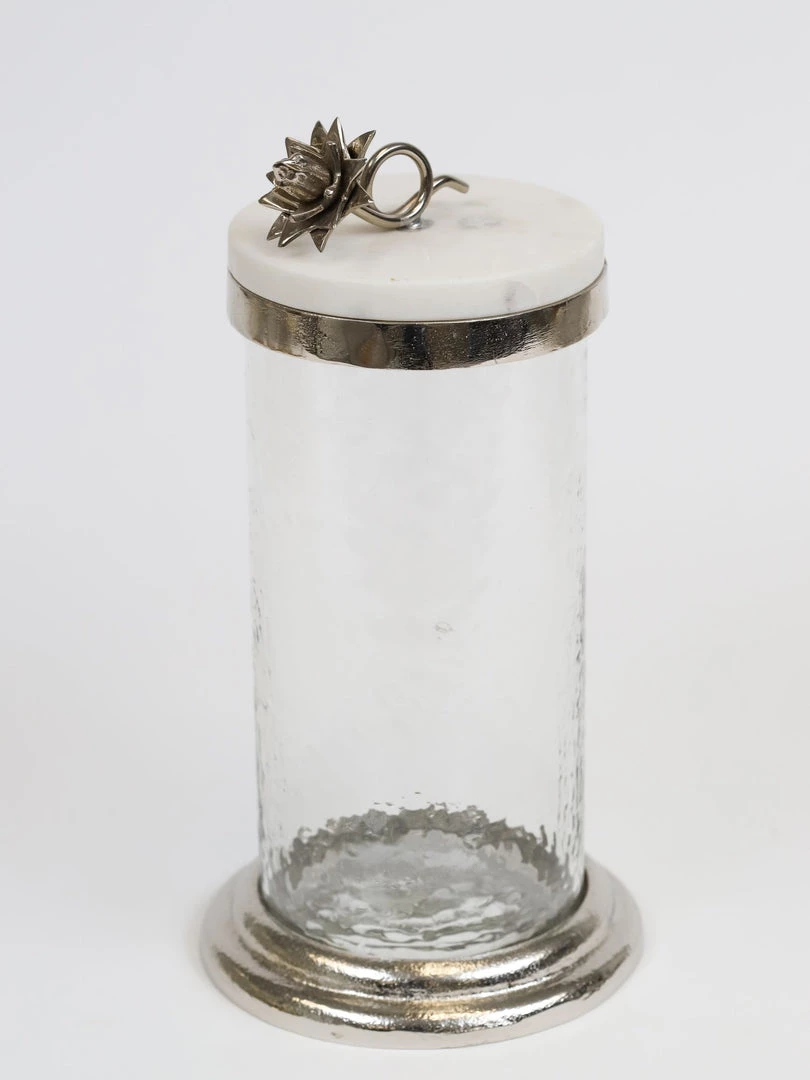 Inspire Me! Home Decor Gold Or Silver Canisters With Floral Lotus Lid (2 Colors) 16 Inspire Me! Home Decor Gold Or Silver Canisters With Floral Lotus Lid (2 Colors)