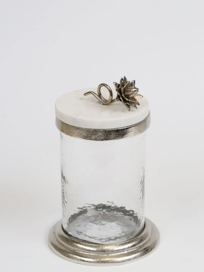 Inspire Me! Home Decor Gold Or Silver Canisters With Floral Lotus Lid (2 Colors) 15 Inspire Me! Home Decor Gold Or Silver Canisters With Floral Lotus Lid (2 Colors)