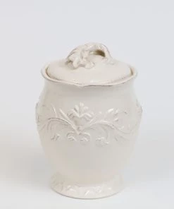 Inspire Me! Home Decor Oversized White Detailed Jars (Set Of 3)