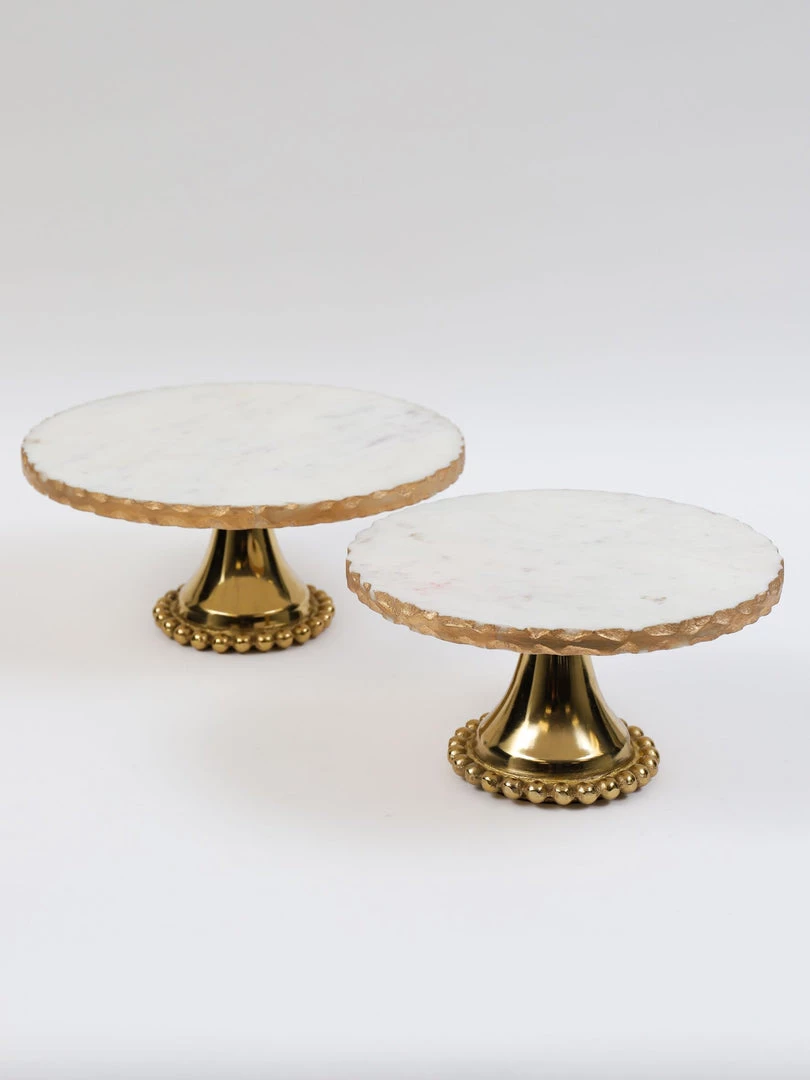 Inspire Me! Home Decor Gold Marble Cake Stand (2 Sizes) 4 Inspire Me! Home Decor Gold Marble Cake Stand (2 Sizes)