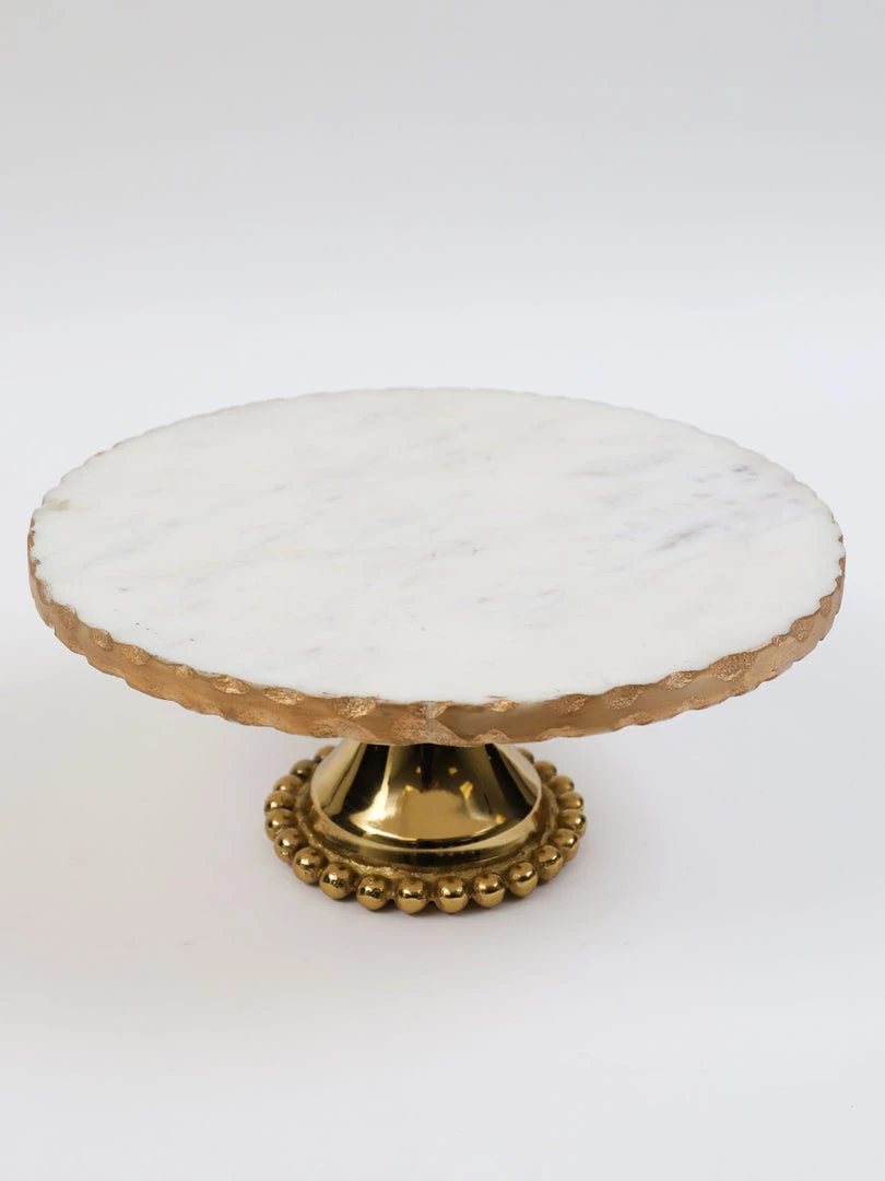 Inspire Me! Home Decor Gold Marble Cake Stand (2 Sizes) 6 Inspire Me! Home Decor Gold Marble Cake Stand (2 Sizes)