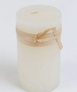 Inspire Me! Home Decor Cream Textured Pillar Candle (2 Sizes)