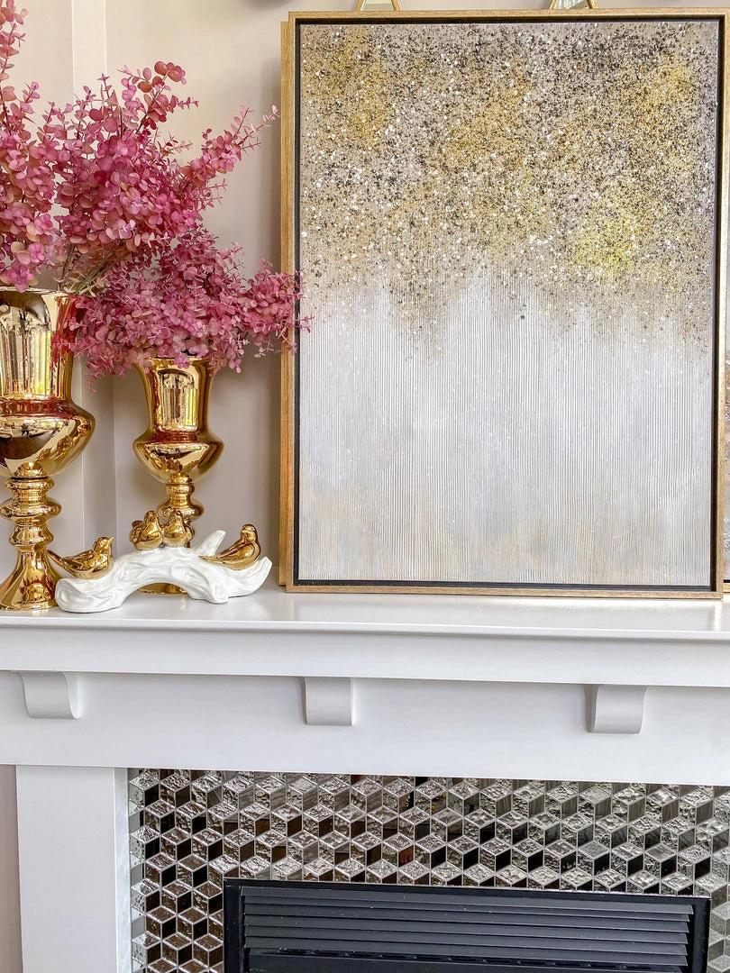 Inspire Me! Home Decor WALL ART & MIRRORS Gold Abstract Detailed Painting 3 Inspire Me! Home Decor WALL ART & MIRRORS Gold Abstract Detailed Painting