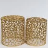 Inspire Me! Home Decor Openwork Coral Gold Sidetables (Set Of 2)