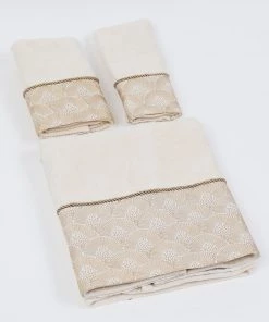 Inspire Me! Home Decor Decorative Shell Towel (2 Colors, 3 Styles)