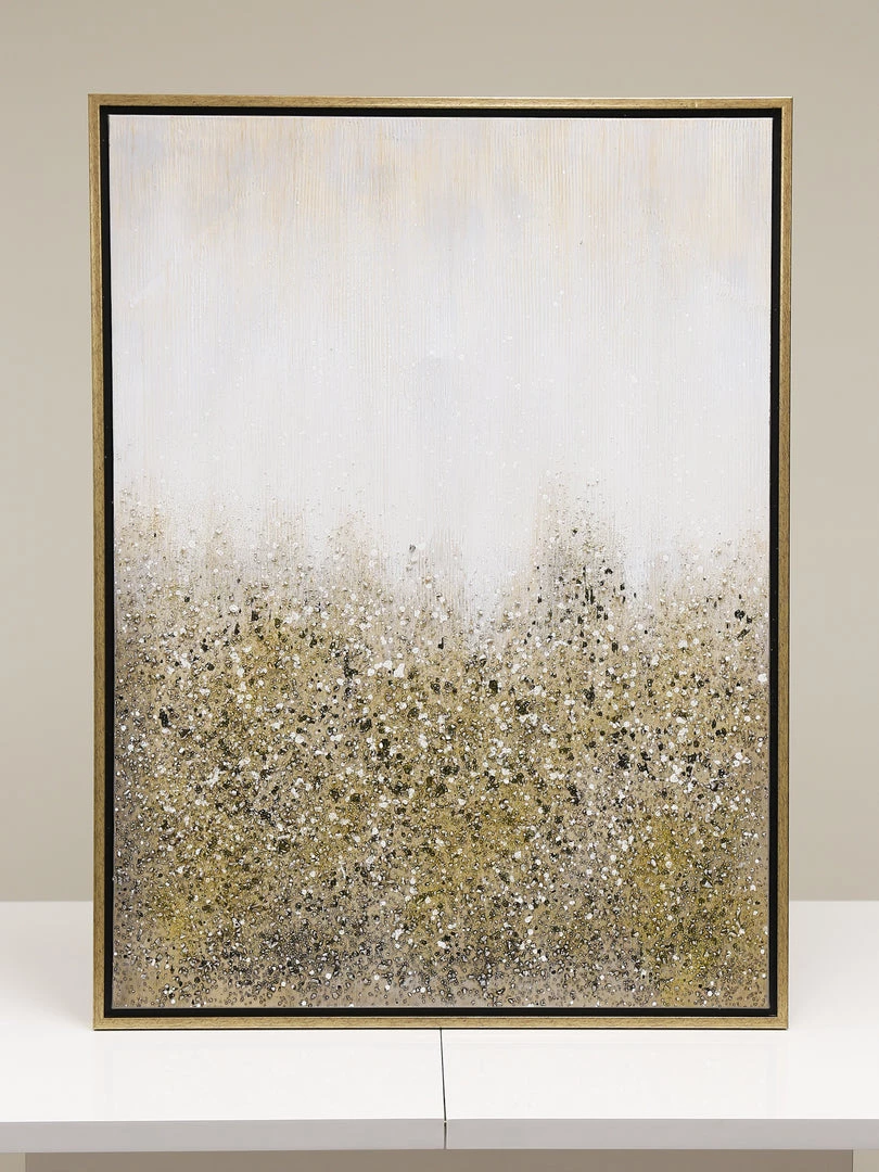 Inspire Me! Home Decor WALL ART & MIRRORS Gold Abstract Detailed Painting 4 Inspire Me! Home Decor WALL ART & MIRRORS Gold Abstract Detailed Painting